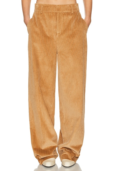 Helsa The Baggy Trouser in Corduroy in Caramel