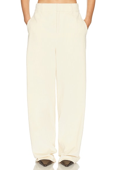 Helsa The Baggy Trouser in Corduroy in Cream
