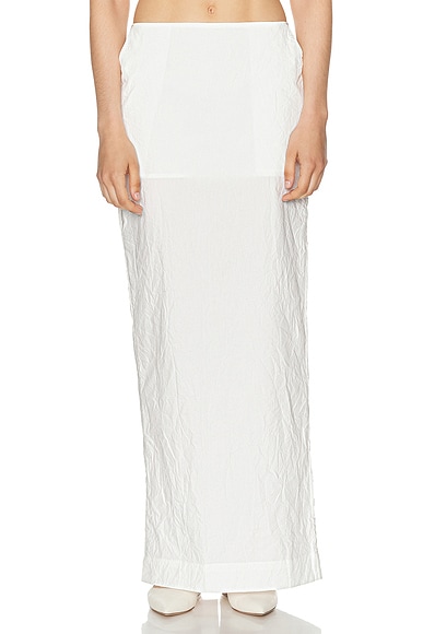 Shop Helsa Crinkle Maxi Skirt In White