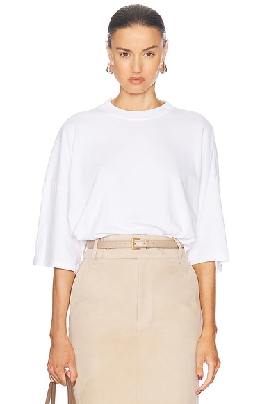 Helsa The Boyfriend Tee in Supreme Jersey in White