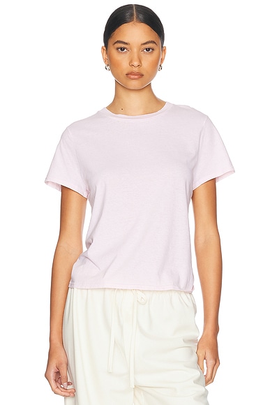 Helsa Little Boy Tee in Classic Light Jersey in Baby Pink