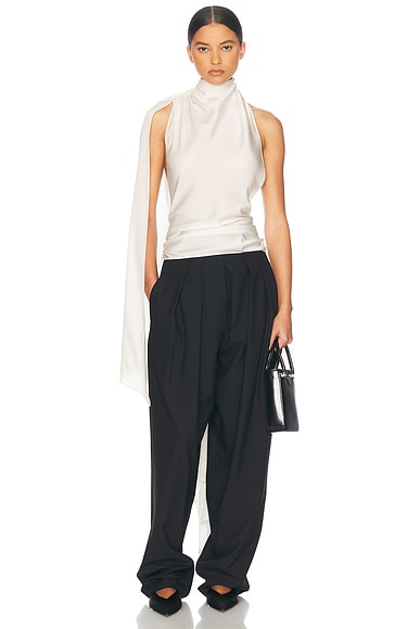JACQUEMUS Bustier Top in Navy & Off White | FWRD