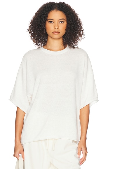 Tシャツ・カットソー THE ROW Women Tops 9008K526 OWH WHITE The Row Oversized Lavinia T-shirt in white cotton | TheDoubleF