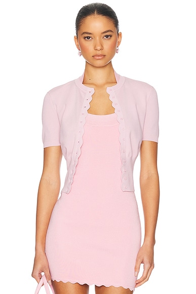 Helsa Elvira Cardigan Top in Light Pink