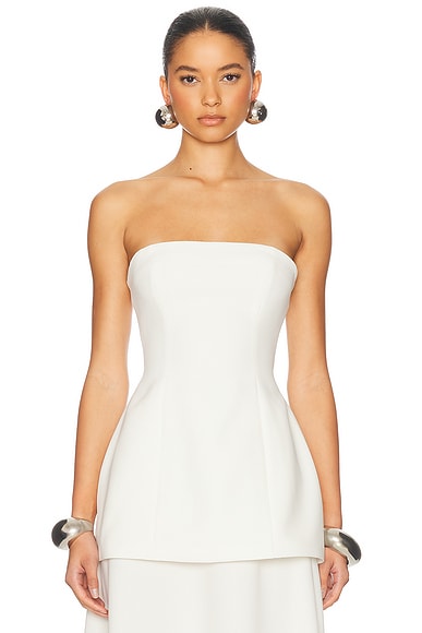 Helsa The Heavy Crepe Tunic Top in Ivory