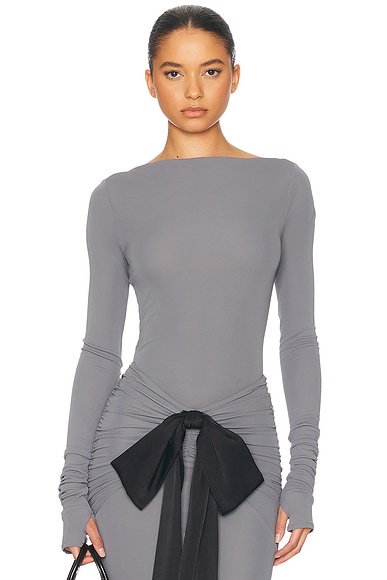 Matte Jersey Long Sleeve Top