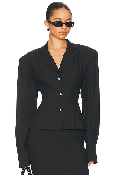 Helsa The Suit Overshirt in Black