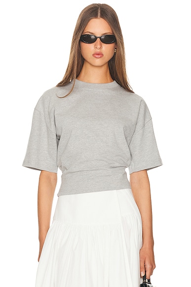 Tシャツ・カットソー LOEWE Cropped Anagram T-Shirt in Light Grey Loewe Cropped Anagram T-Shirt in Light Grey - Popcherry