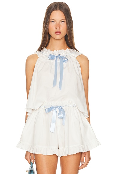 Helsa The Summer Vintage Top in White