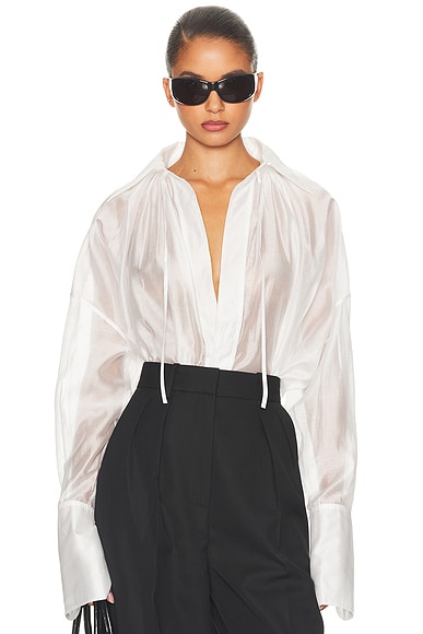 Helsa The Poet Blouse in White