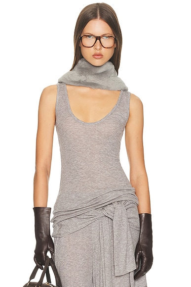 Helsa Easy Tank in Everyday Jersey in Dark Heather Grey