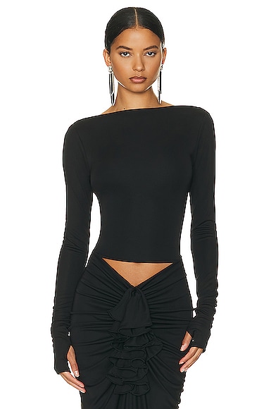 Matte Jersey Long Sleeve Top