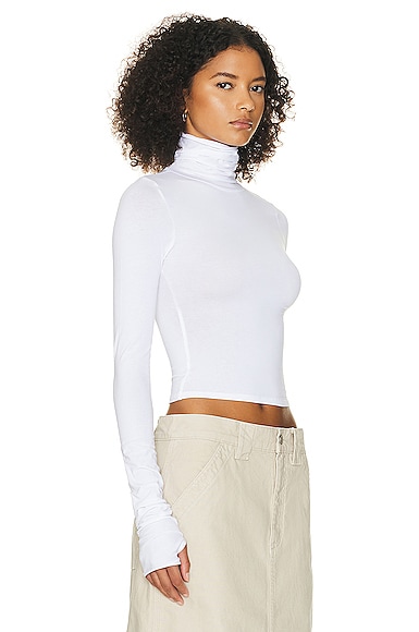 Shop Helsa Long Sleeve Turtleneck In White