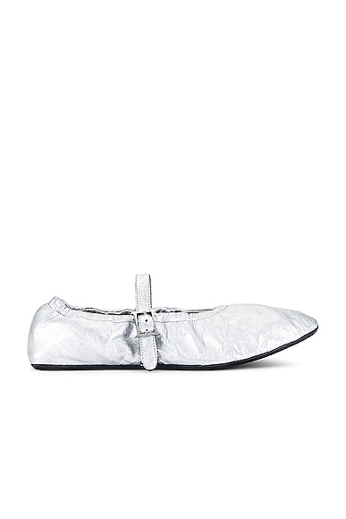 Helsa Ballerina Flat in Silver