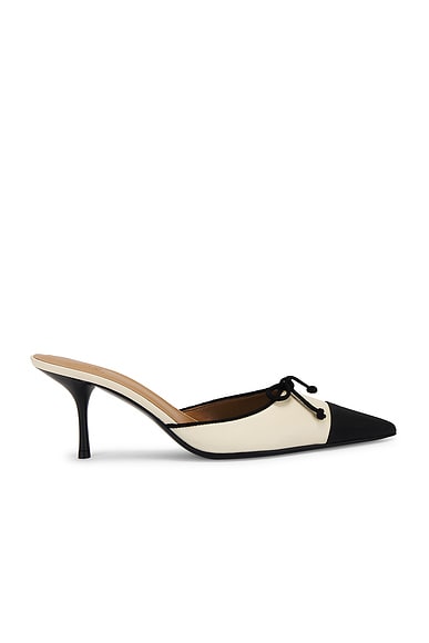 No. 21 Bow Kitten Heel Mule in Nude Leather FWRD