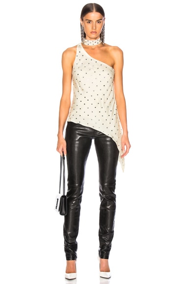 HANEY Bowie Top in Ivory & Crystals | FWRD