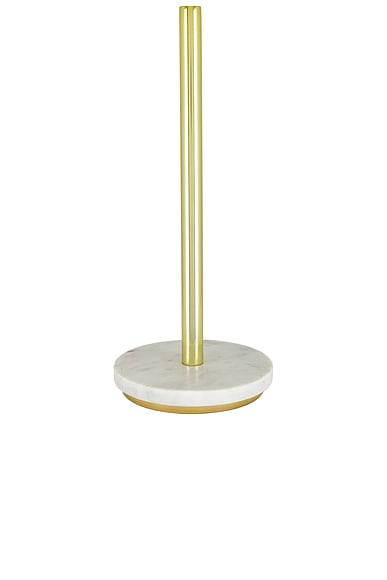 Simple Marble + Brass Paper Towel Holder