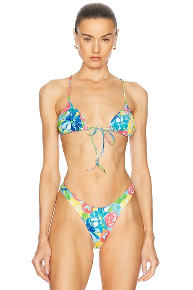 Triangle Front Tie Bikini Top