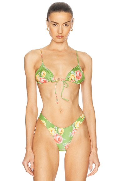 Triangle Front Tie Bikini Top