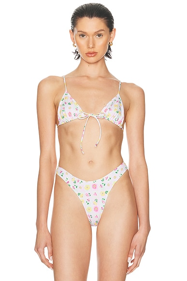 Triangle Front Tie Bikini Top