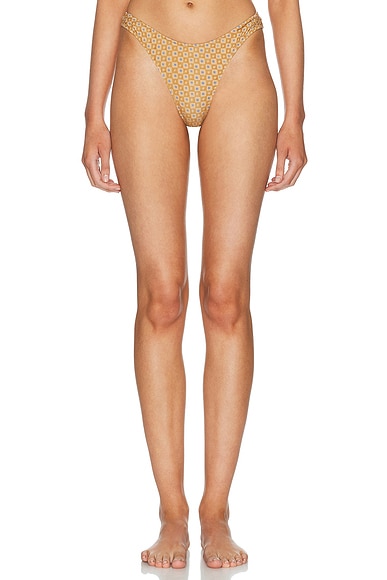 Heavy Manners High Cut Cheeky Bikini Bottom in Fade Into You