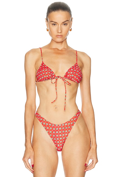 Triangle Front Tie Bikini Top