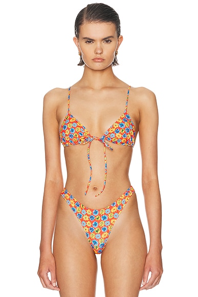 Triangle Front Tie Bikini Top