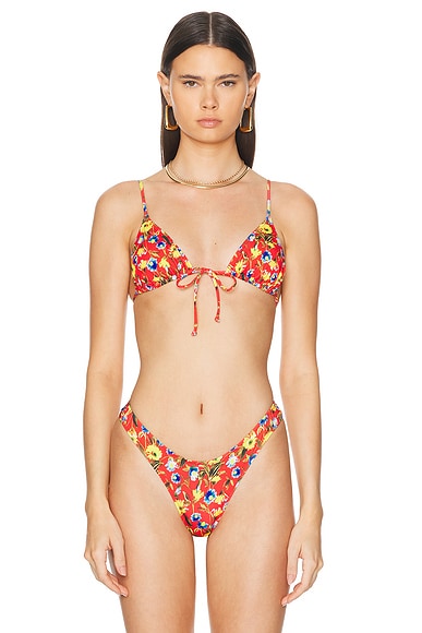 Shop Heavy Manners Triangle Front Bikini Top In Rockaway