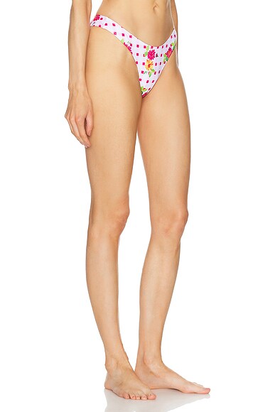 Heavy Manners High Cut Cheeky Bikini Bottom In Minetta Street