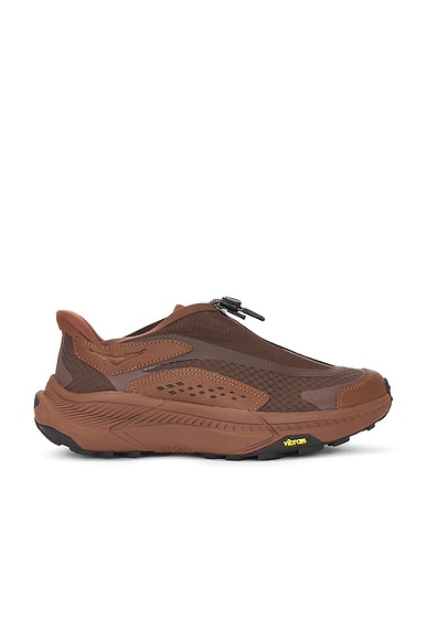 Hoka U Project Transport Sneaker in Mineral Brown & Walnut