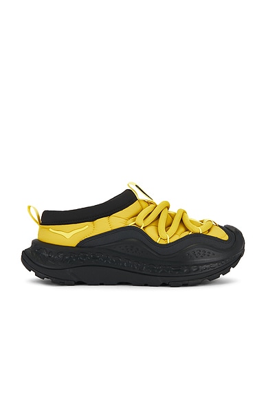 HOKA U Ora Primo in Yellow Gold & Black