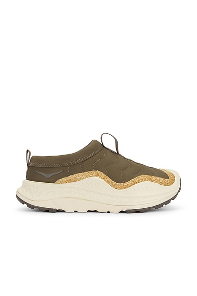 Hoka U Ora Primo Tp in Antique Olive & Oat Milk