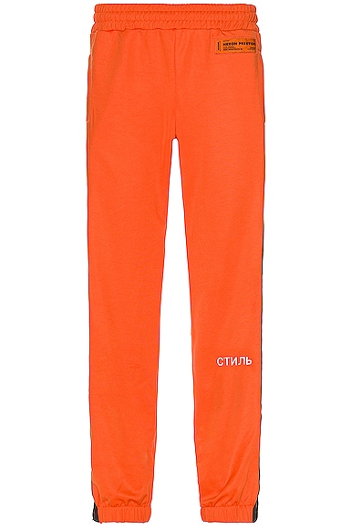 【関税込み】Heron Preston ショートパンツ Heron Preston Logo Relaxed Trackpants in Orange | FWRD