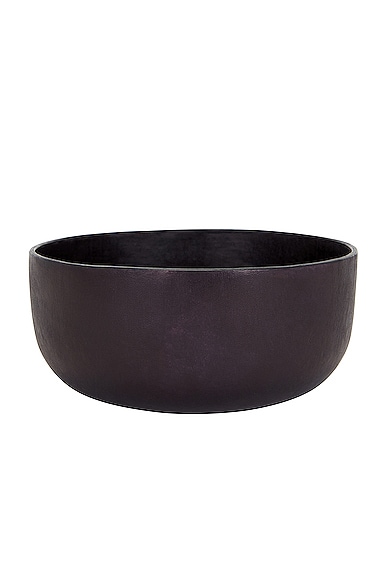 Hunting Season Molded Leather Bowl in Black
