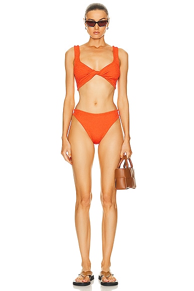 SEASELFIE Cross Back High Waist Bikini Sets Swimsuit For Women Coral Sexy  Bikinis Two Pieces Swimwear 2023 Beach Bathing Suit