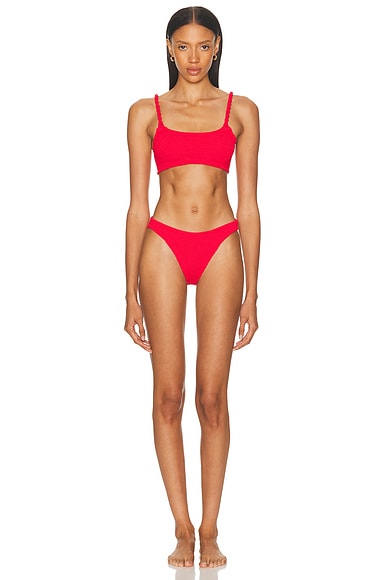 Hunza G Phoebe Bikini Set in Red