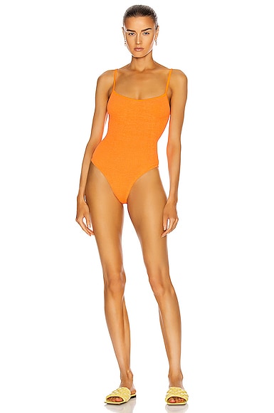 Hunza G Pamela One Piece Swimsuit in Orange