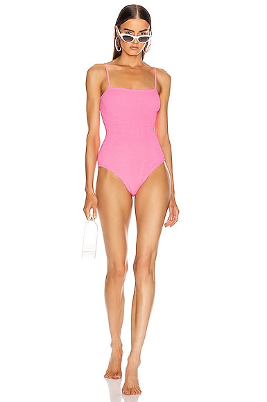 Hunza G Maria One Piece Swimsuit in Pink