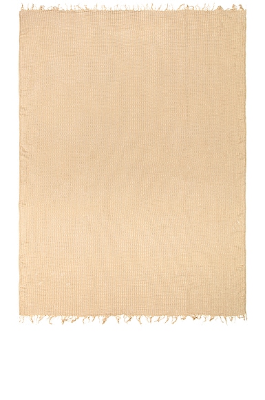 Shop Hawkins New York Simple Linen Throw Blanket In Flax