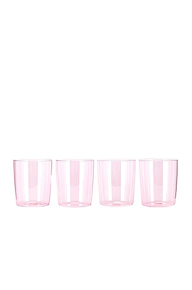 HAWKINS NEW YORK Essential Glass Medium Set Of 4 in Blush