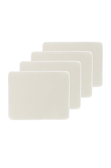 HAWKINS NEW YORK Essential Cotton Placemats Set Of 4 in Ivory