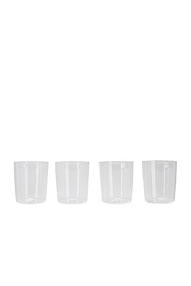 Shop Hawkins New York Essential Set Of 4 Medium Glasses In Clear
