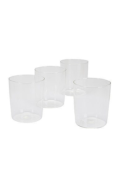 Shop Hawkins New York Essential Set Of 4 Medium Glasses In Clear