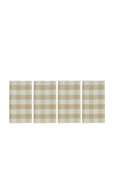 Essential Gingham Napkins Set Of 4