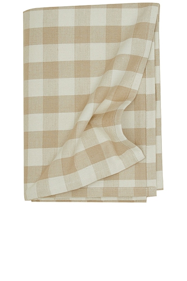 HAWKINS NEW YORK Essential Gingham Tablecloth in Ivory & Flax