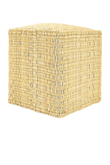 Shop Hawkins New York Woven Pouf In Natural