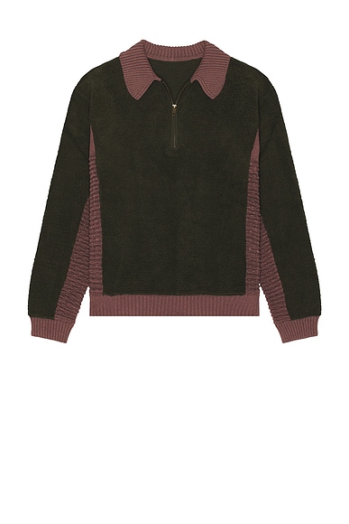 Relax Zip Up Polo Sweater