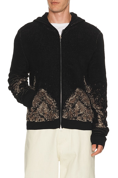 ISA BOULDER Loopfront Hoodie in Black Rust