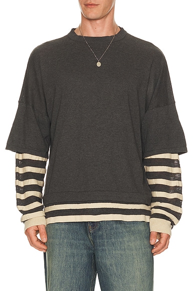 Gauzine Stripe Long Sleeves