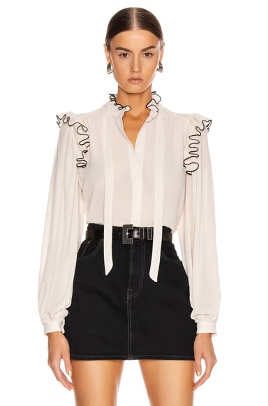 ICONS Objects of Devotion The Secretary Top in Ivory | FWRD